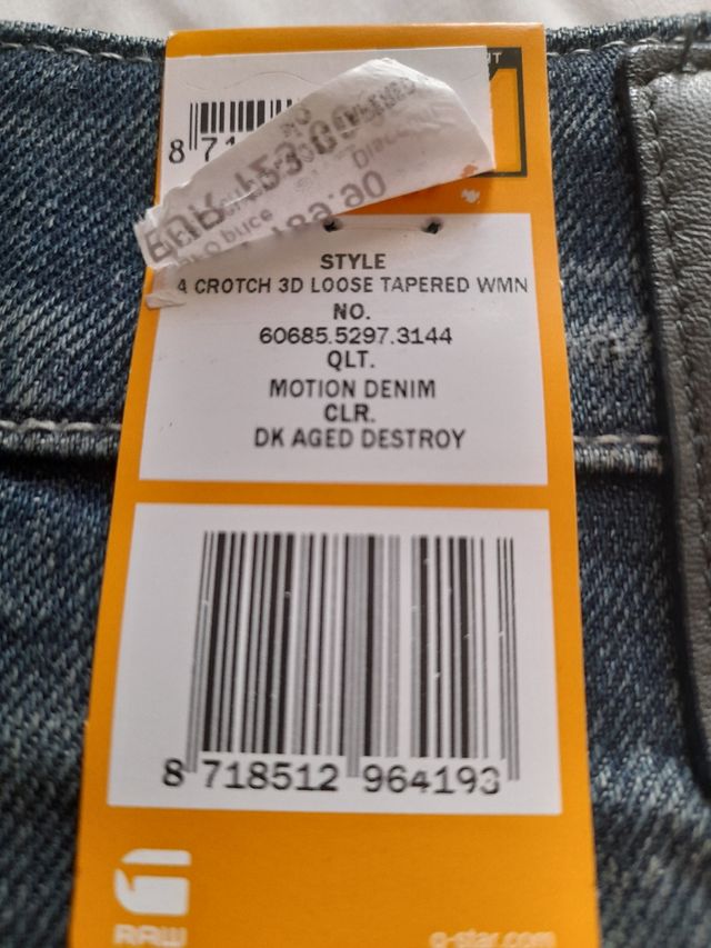 Pantalón G-Star A Crotch 3D Loose Tapere