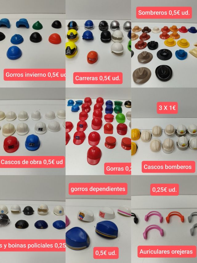 I Sombreros , cascos, gorras Playmobil