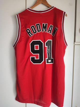 Maglia autografata Chicago Bulls RODMAN 