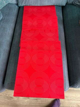 Manteles ikea individuales rojos
