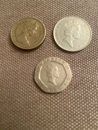 Monete inglesi anni 80/90