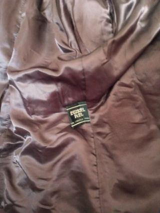 Cazadora  mujer cuero auténtico marrón  