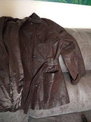 Cazadora  mujer cuero auténtico marrón  