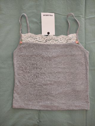 Camisa top encaje mujer M