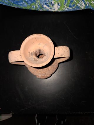 piccola antica anfora giara vaso doppio manico