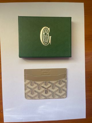 Tarjetero Goyard Beige/Marron