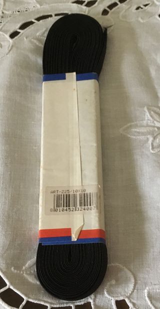 Treccia elastico nero mm.10 mt.10 Gazzella