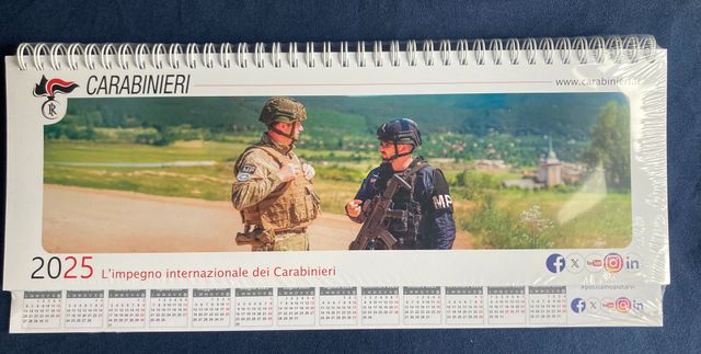 calendario da tavolo planning 2025 Carabinieri CC