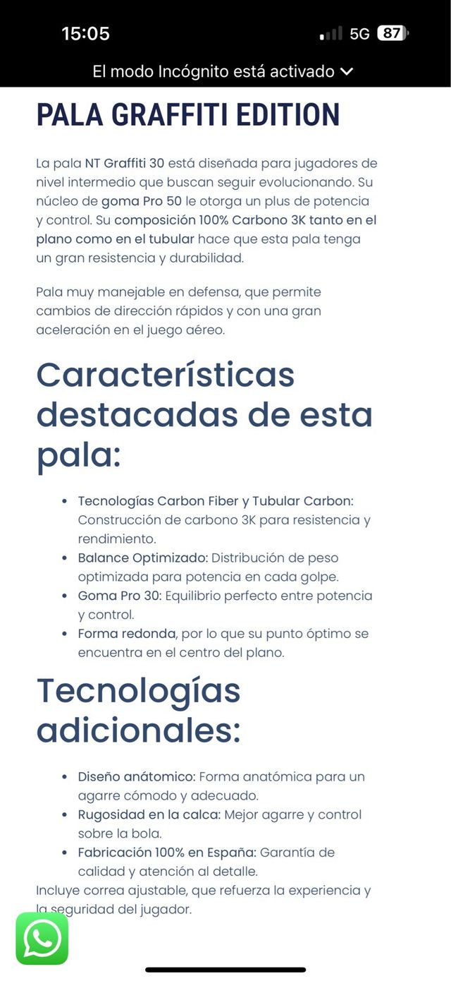 Pala pádel NT Grafitti Edition