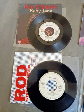 lote 5 vinilos single ROD STEWART