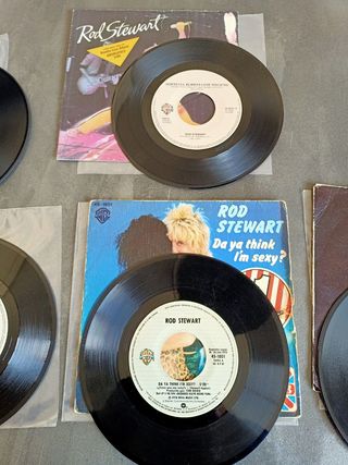 lote 5 vinilos single ROD STEWART