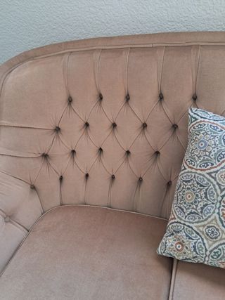 Sofa tres piezas antiguo botones capitoné