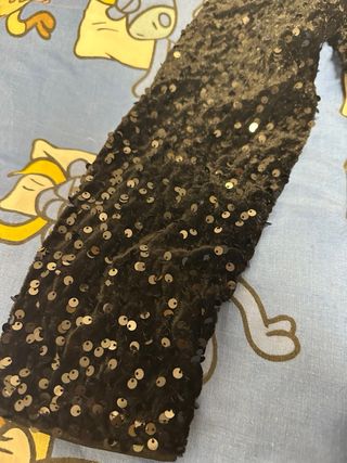 Vestido fiesta negro lentejuelas