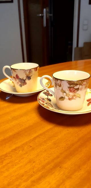 Juego cafe 2 tazas platos Narumi japan