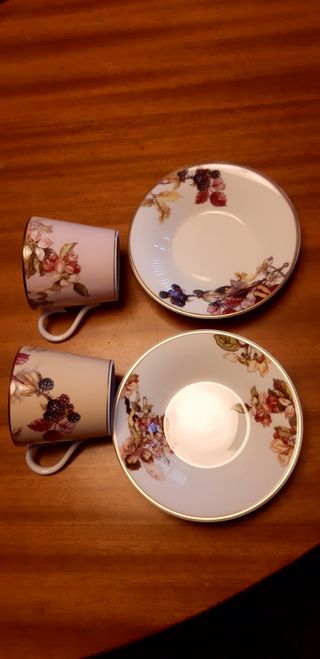 Juego cafe 2 tazas platos Narumi japan