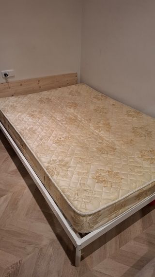 Somier Base Cama 135x190 blanca Ikea MUY bueno