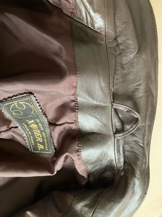 America Piel marrón mujer. Fabricación francesa. 