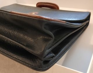 Borsa da lavoro in pelle nera Munari