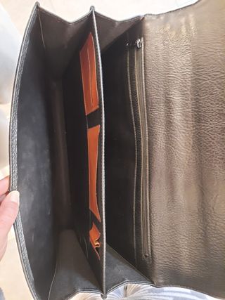 Borsa da lavoro in pelle nera Munari