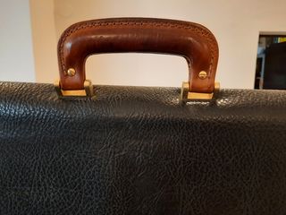 Borsa da lavoro in pelle nera Munari