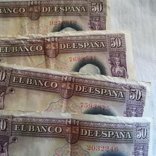 6 billetes 50 pesetas del 1935 España