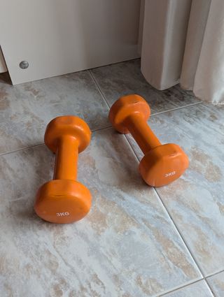 2 manubri da 3 kg