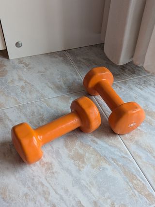 2 manubri da 3 kg