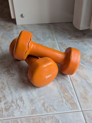 2 manubri da 3 kg