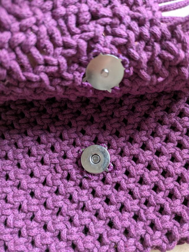 Borsa da spalla a tracolla rettangolare viola