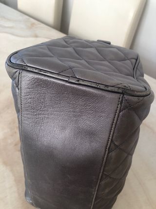 Bolso piel Bimba y Lola gris metalizado