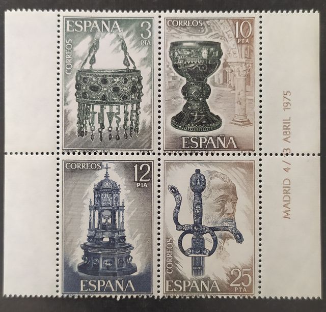 Sellos de ESPAÑA año 1975, nuevos + hojas bloque