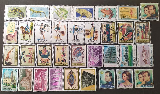 Sellos de ESPAÑA año 1975, nuevos + hojas bloque