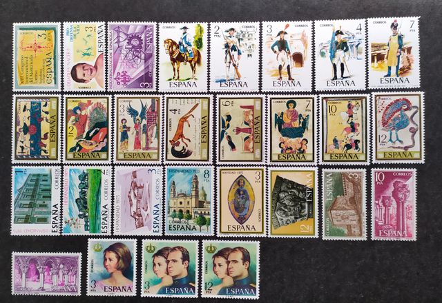 Sellos de ESPAÑA año 1975, nuevos + hojas bloque