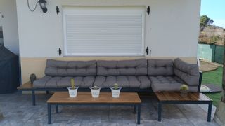 Conjunto jardin sofa y mesa