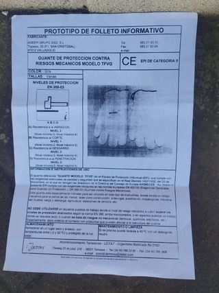 Guantes talla 8 piel trabajos diversos 