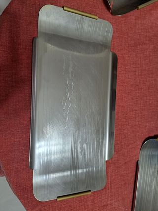 Set vassoi acciaio inox