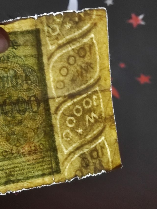 Antiguo billete 10mil marcos 1922, weimar