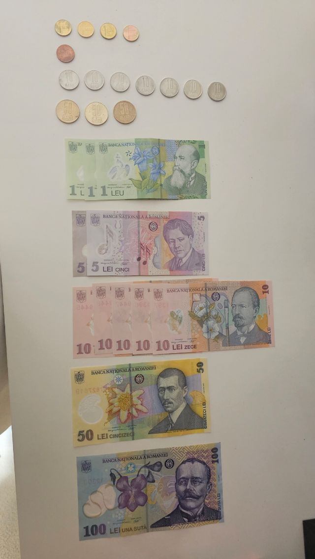 Billetes y monedas Rumania