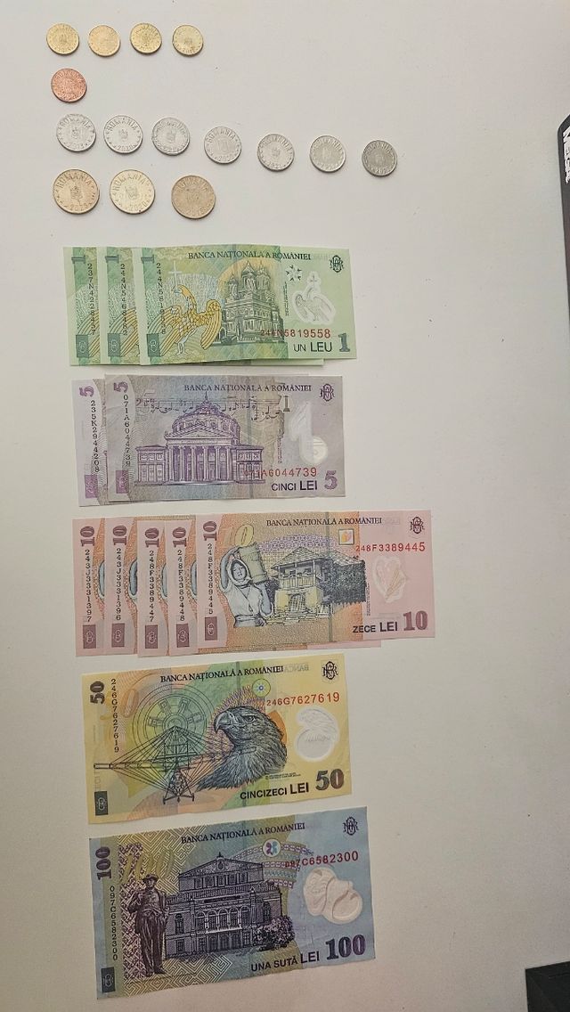 Billetes y monedas Rumania