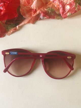 085 - Occhiali sole MD vintage 80 donna rosso