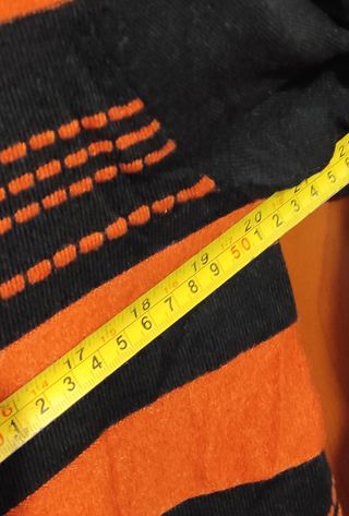 Cardigan nero e arancione, XXL