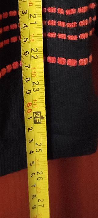 Cardigan nero e arancione, XXL