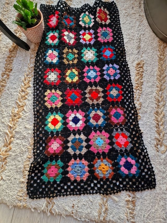 Manta Croche echa a mano