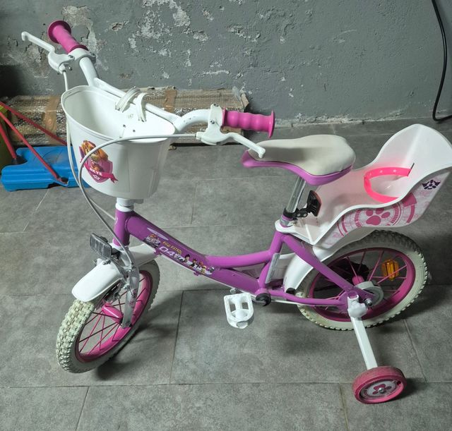 Bicicleta patrulla canina regalo guantes Frozen