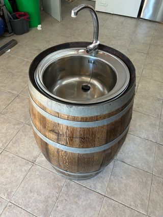 Barril barrica fregadero por encargo