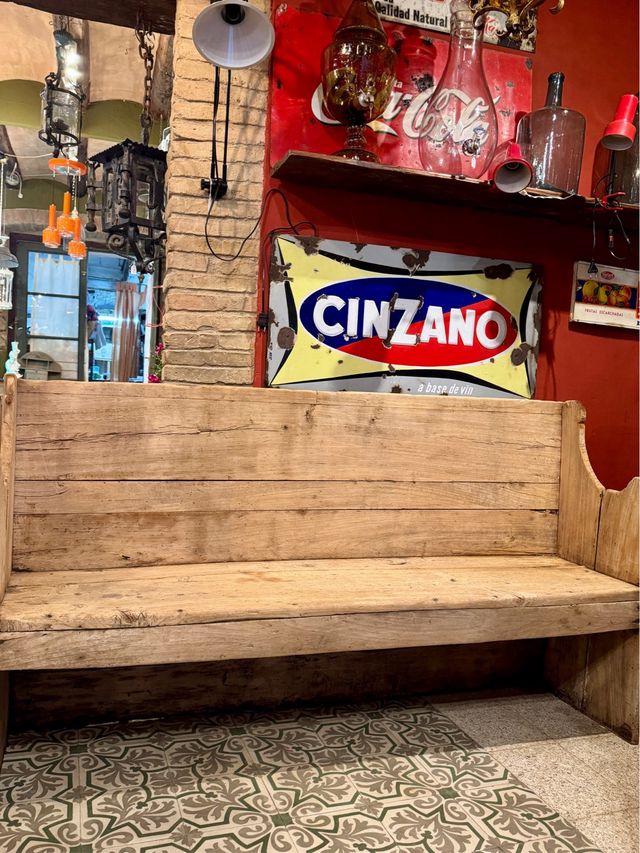 Banco escón catalán de Masia. Siglo 19