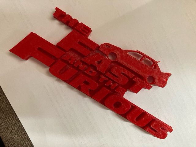 Logo 3D Fast and Furious con Lancer Evo