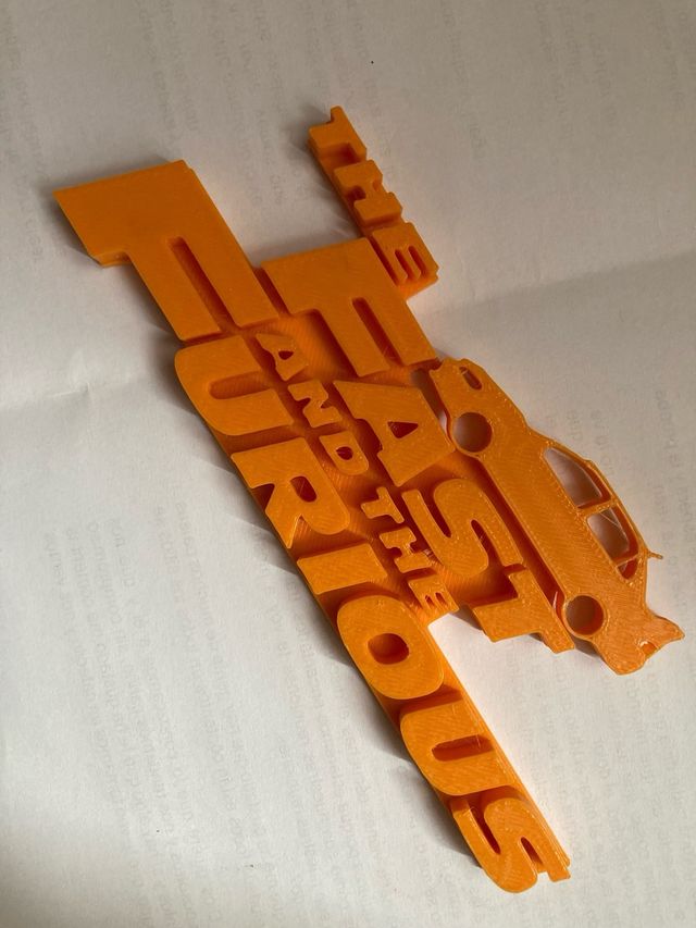 Logo 3D Fast and Furious con Lancer Evo