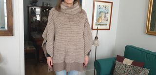 Chaquetón de piel y punto