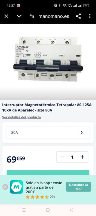 Magnetotermico tetrapolar